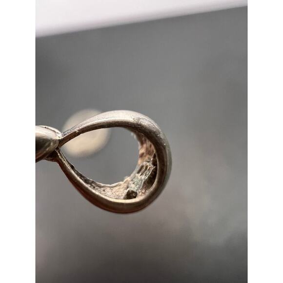 NEW Pink/ bi colored half rough tourmaline pendant in sterling silver 3.95 grams - Picture 4 of 11